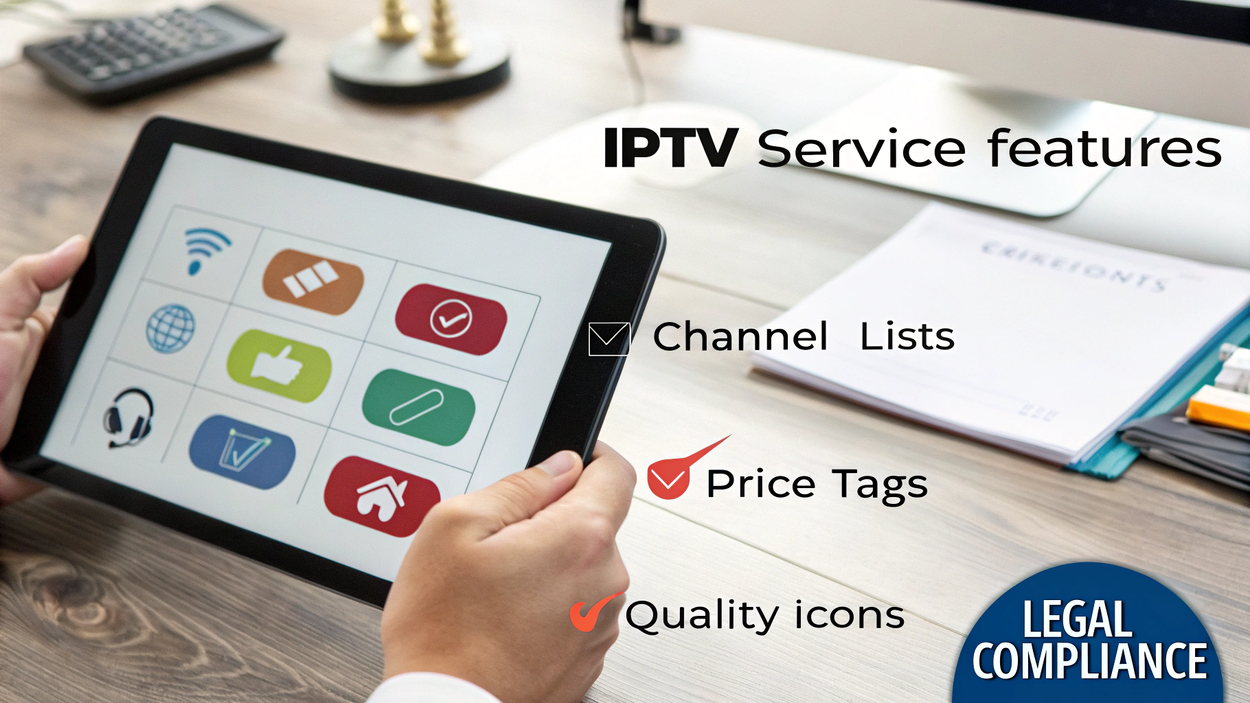 Infographic met checklist voor het vergelijken van IPTV-abonnementen